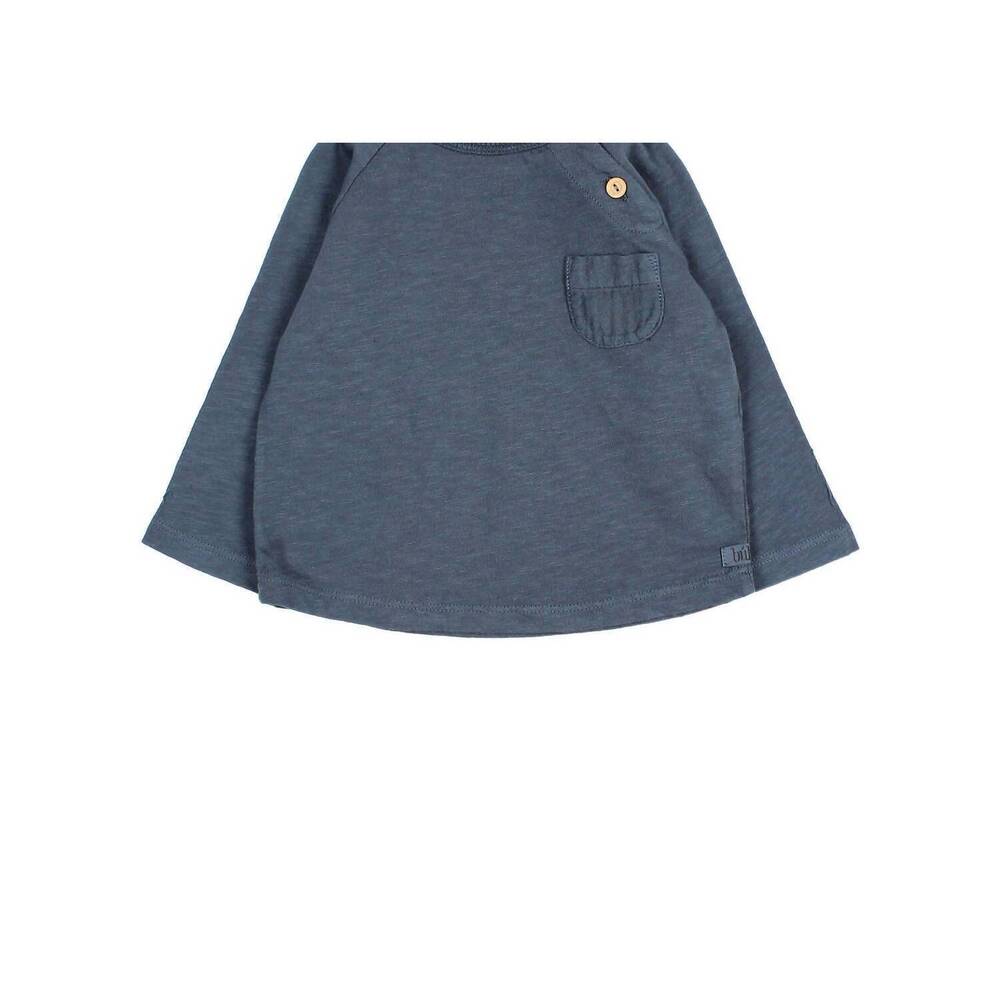 NEW BÚHO kid's pocket t-shirt top in antic blue